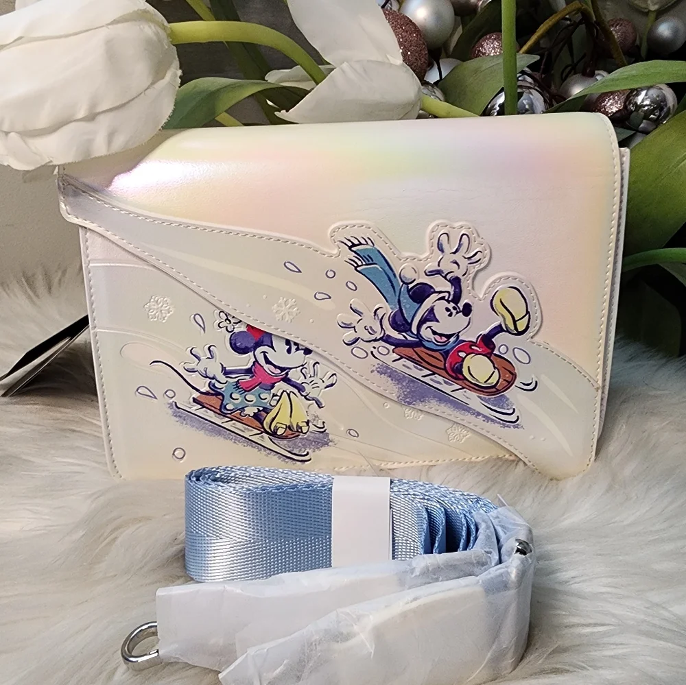 Loungefly Disney Mickey and Friends Winter Wonderland Crossbody Bag